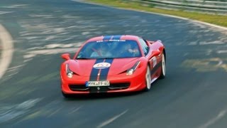 Ferrari 458 Italia - In Action on the Nurburgring! LOUD Sounds!