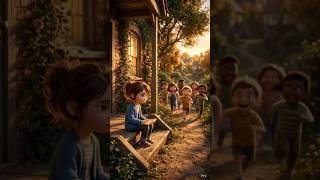 The Girl Who Understood Hearts🤍✨#ai#littlestory#girl#animals#forest#trendingshorts#shorts