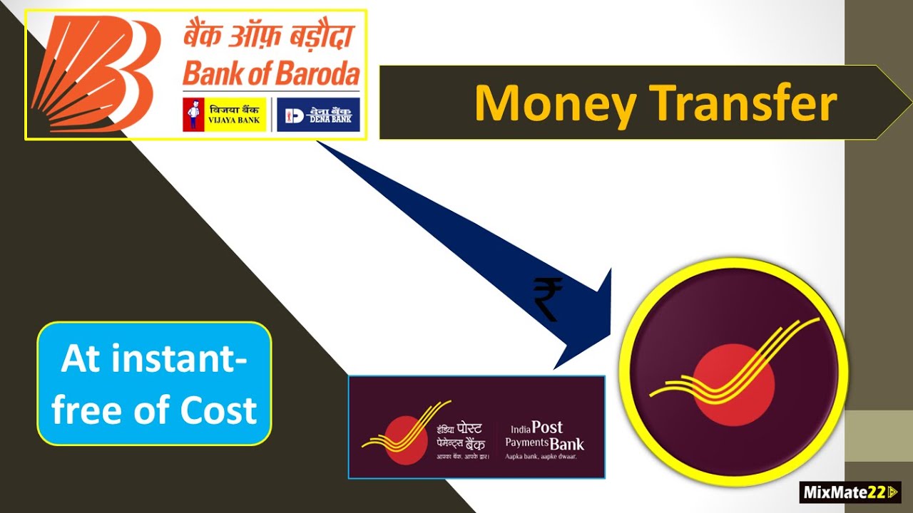 Instant free money transfer Bank of Baroda to India Post payments