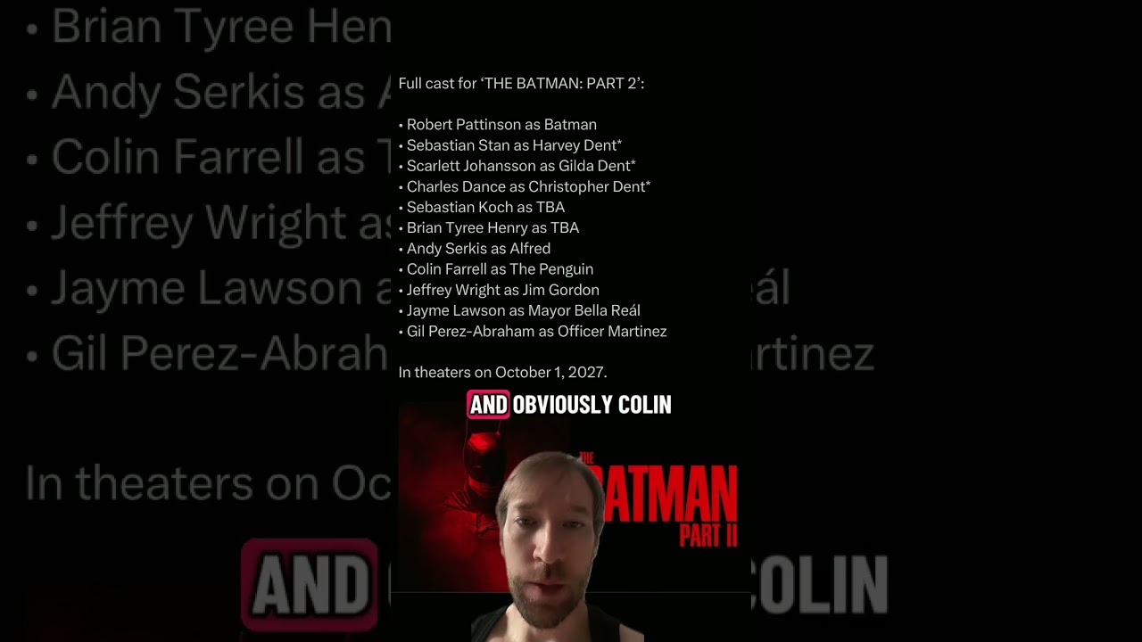 The Batman Part 2 cast announcement! #thebatmanpart2 #batman #movienews #robertpattinson #shorts