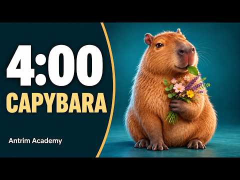 4 Minute Classroom Timer | Capybara Countdown & Funny Dance | Antrim Academy