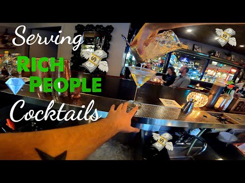 Bartending for Rich Clients | Expensive Cocktails / Wine | Late Night Lounge pov