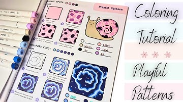 Animal Spots and Polypore Fungi (asmr) Coloring Tutorial How to Draw Patterns by Coco Wyo