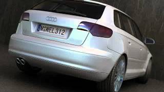 3D Model of Audi A3 Sportback Review