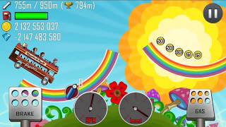 KIDS GAMES ONLINE-Hill Climb RACING multiple CAR RAINBOW ROAD/GAMEPLAY #1