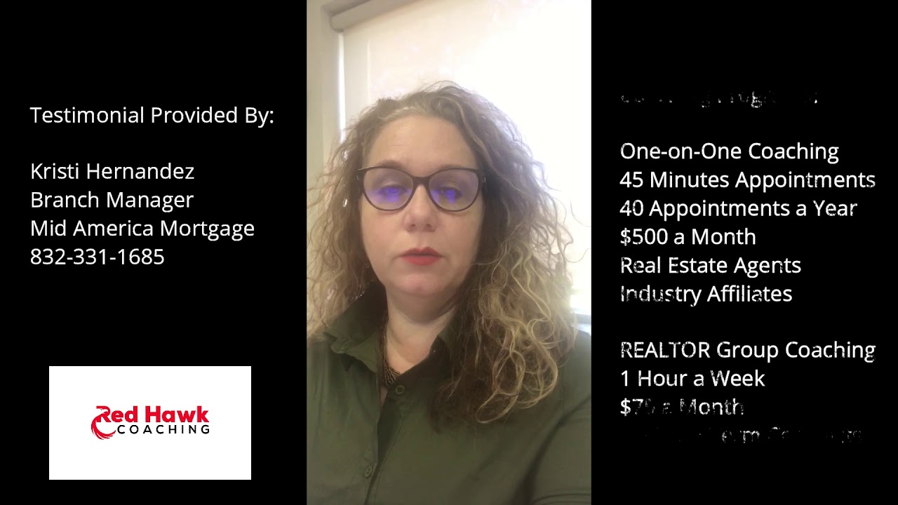Kristi Hernandez Senior Loan Officer Mid America Mortgage | Red Hawk Coaching Testimonial