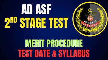 AD ASF 2nd Stage Test All Question & Answers || Test Eligibility, Merit, Syllabus and Test Date