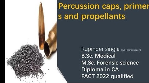 Forensic Ballistics|Gun powder| types of percussion cap NET JRF|forensic science net prepation