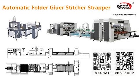ZHENHUA Full Automatic Folder Gluer Stitcher For Carton Box Making Machine #stitcher  #gluer