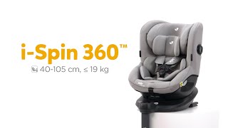 Поворотное автокресло с системой Isofix Joie i-Spin 360 E Coal (0-18 kg)