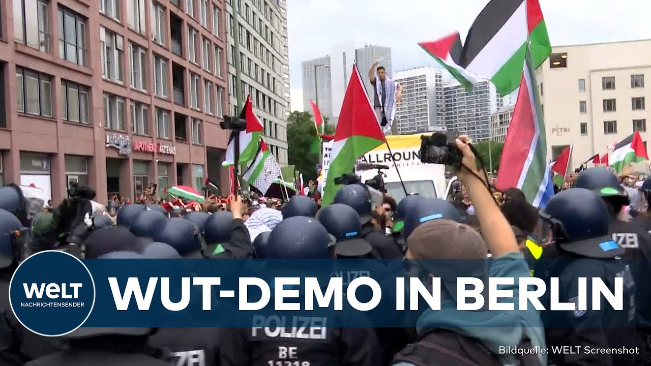 6200 Israel-Hasser demonstrieren in Berlin