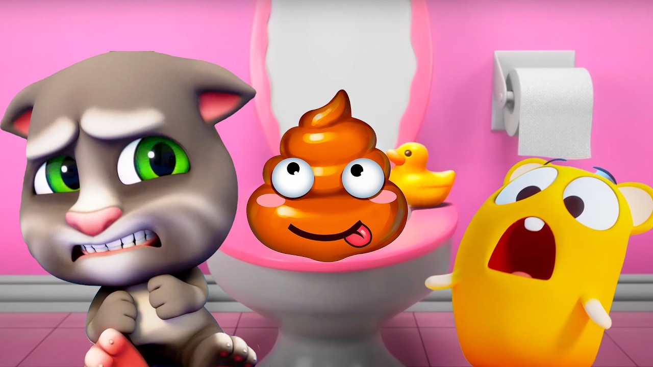 Talking Tom ปะทะเชื้อโรค! 🧼 Talking Tom vs. Germs! 💜 Wash, Splash ...