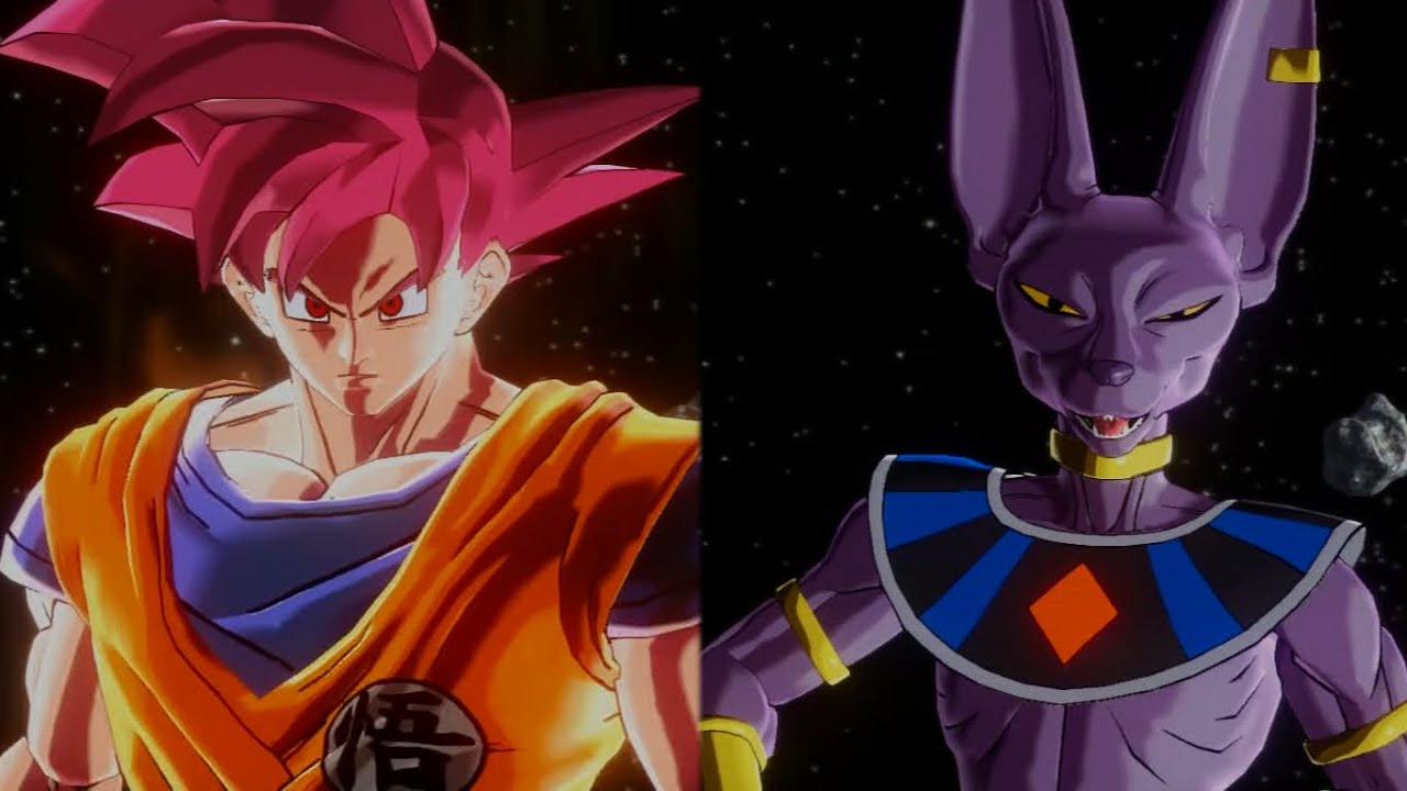 Goku Super Saiyan God Vs Beerus