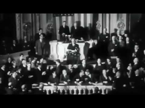 7 декабря 1941 г. - Япония напала на Перл-Харбор - Кино и Речь Рузвельта