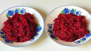 سلطة البنجر أو الشمندر(الباربا أو البيطراڤ) بطريقة صحية ولذيذة جدا/ Beet Salad/Salade de betteraves