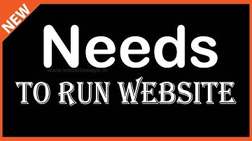 what do i need to get a website up and running