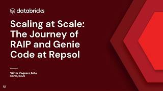 Scaling at Scale: The Journey of RAIP and Genie Code at Repsol