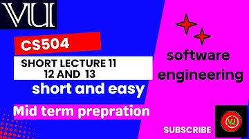 Cs504 Short lecture 11, 12, 13 #foryou #pleasesubscribe #softwareengineering #cs504