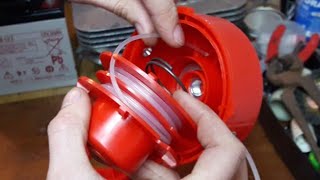 How to wind the fishing line in a brushcutter