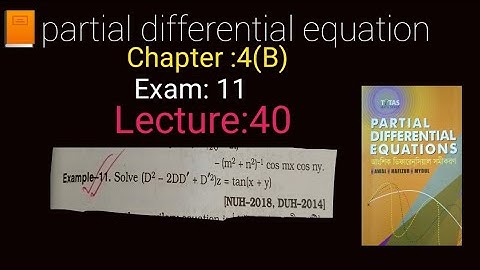 Partial differential equation(pde)/Linear Homogeneous equation honours 4th year//Cahpter :4(B)