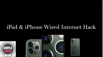 iPad & iPhone Wired Internet Connection Hack - How to use Ethernet Cord using Simple Apple Adapter