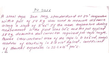 Numerical From Linear Measurement | Unit:2 |BE| PU 2016 Qn 1b |Prashant YT|Surveying 1st | 3rd Sem |