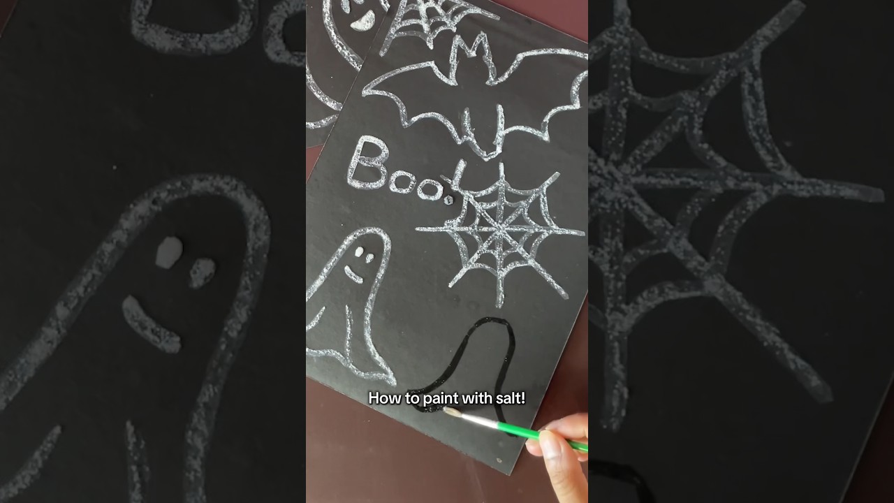Halloween Salt Painting Art #shorts #art