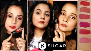 Best Lipstick shades from SUGAR cosmectics | sugar smudge me not liquid lipstick | suede lipstick