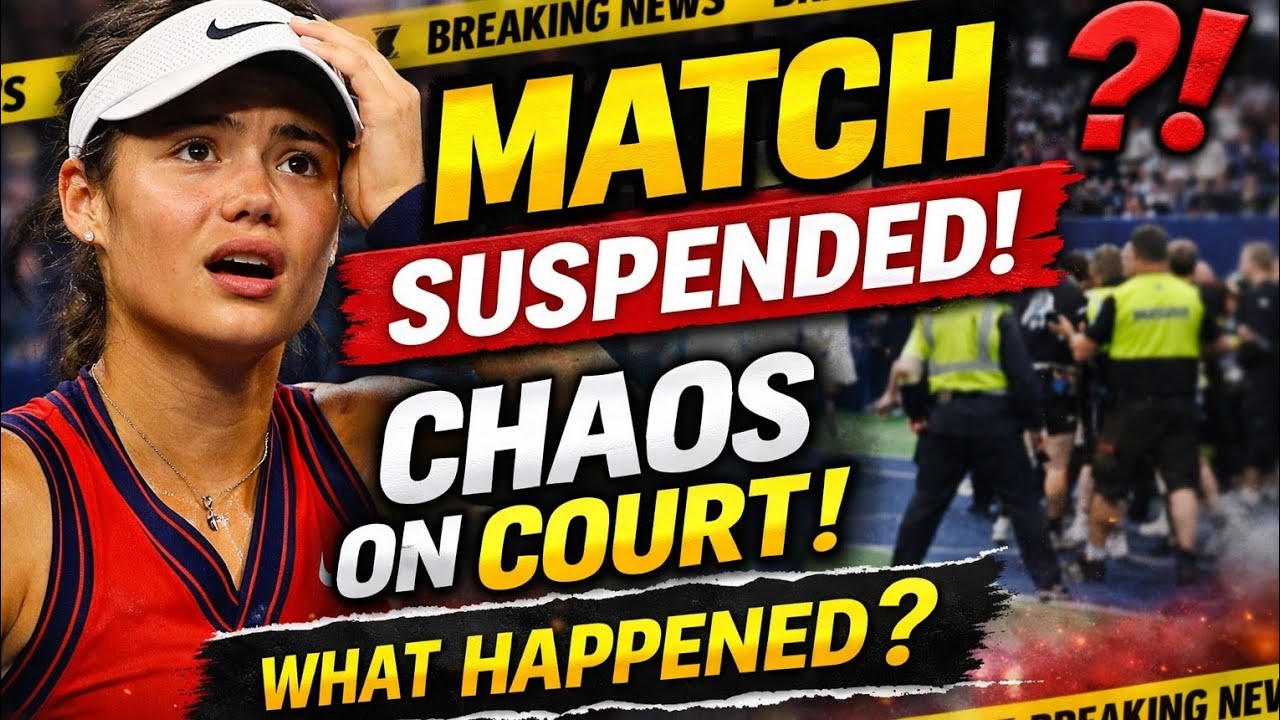 Матч Эммы Радукану прерван в середине игры 😳 | Хаос на корте