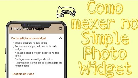 Como usar o Simple Photo widget?