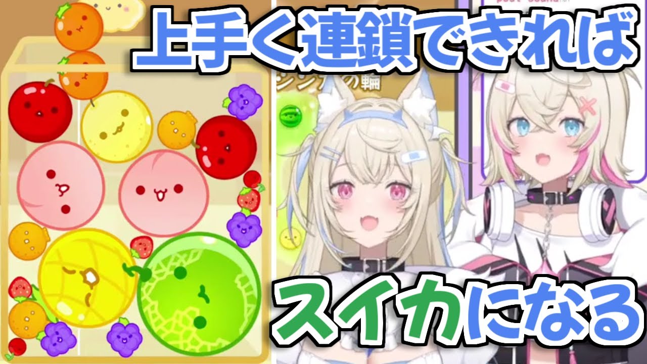 【スイカゲーム】配信で初めて作ったスイカは1秒も生き残れなかったFUWAMOCO【フワモコ/ホロライブ/切り抜き】