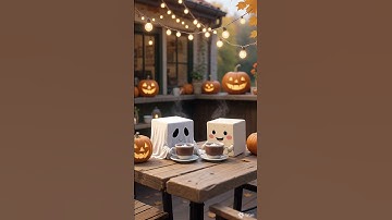 Cubes Halloween cafe | Relaxing Loop Animation # #oddlysatisfying #animation #cute #loop