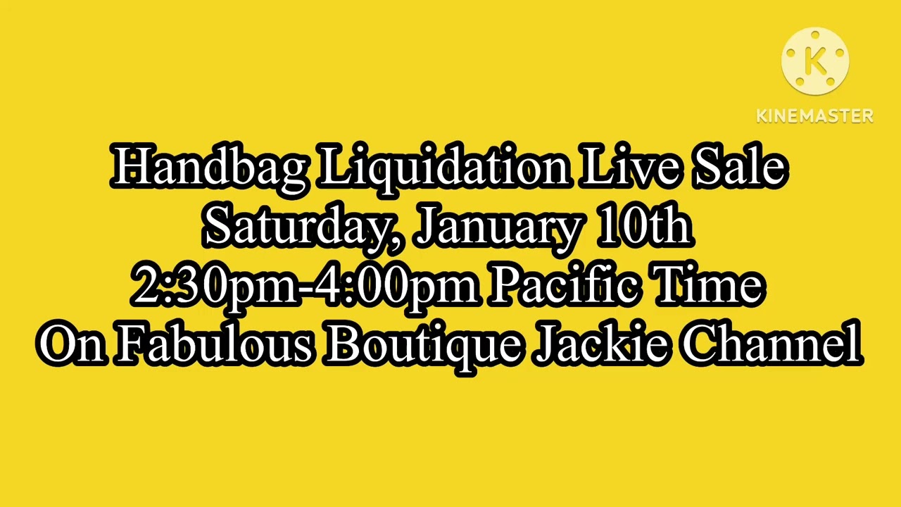 Handbag Live Sale Saturday January 10th 2:30pm - 4pm Pacific Time on  Fabulous Boutique Jackie