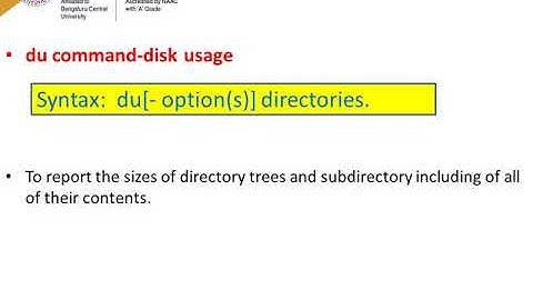 SSMRV Video Lectures-Unix Shell Programming-Secondary Storage Management