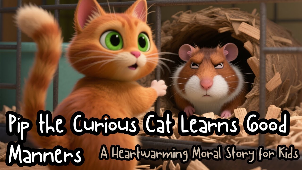 🐱 Pip the Curious Cat Learns Good Manners | A Heartwarming Moral Story for Kids