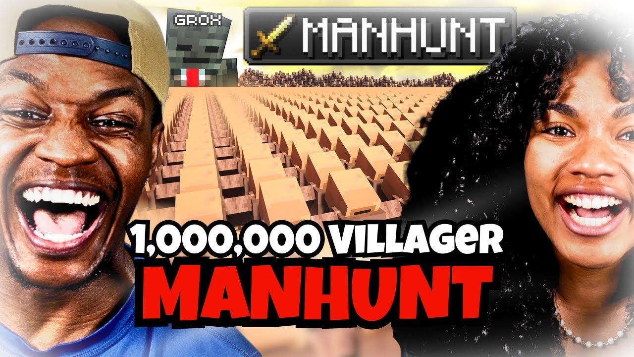 1,000,000 VILLAGER MANHUNT REACTION | WATCHING GROX FOR THE FIRST TIME EVER!