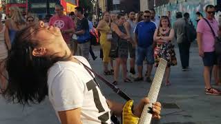 Awesome Street Talent! Guns N' Roses Sweet Child O' Mine, Miguel Montalban Authentic Guitar Cover chords