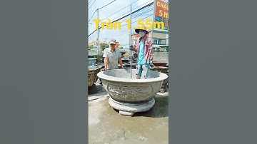mẫu khuôn chậu tròn hoa văn 1.55m đẹp #shorts