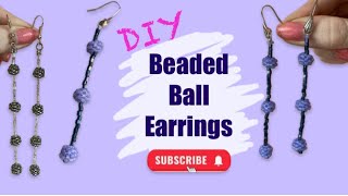 Beaded ball earrings tutorial easy for beginners
