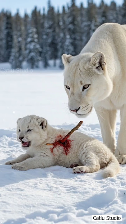 a kind man and the white lion cub #animals #wildliferescue #cuteanimals #bigcat