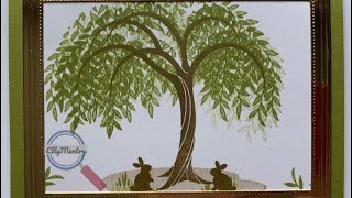 A6 card using  Willow Tree stamp set and Fabulous Frames Dies from Stampin’ Up!