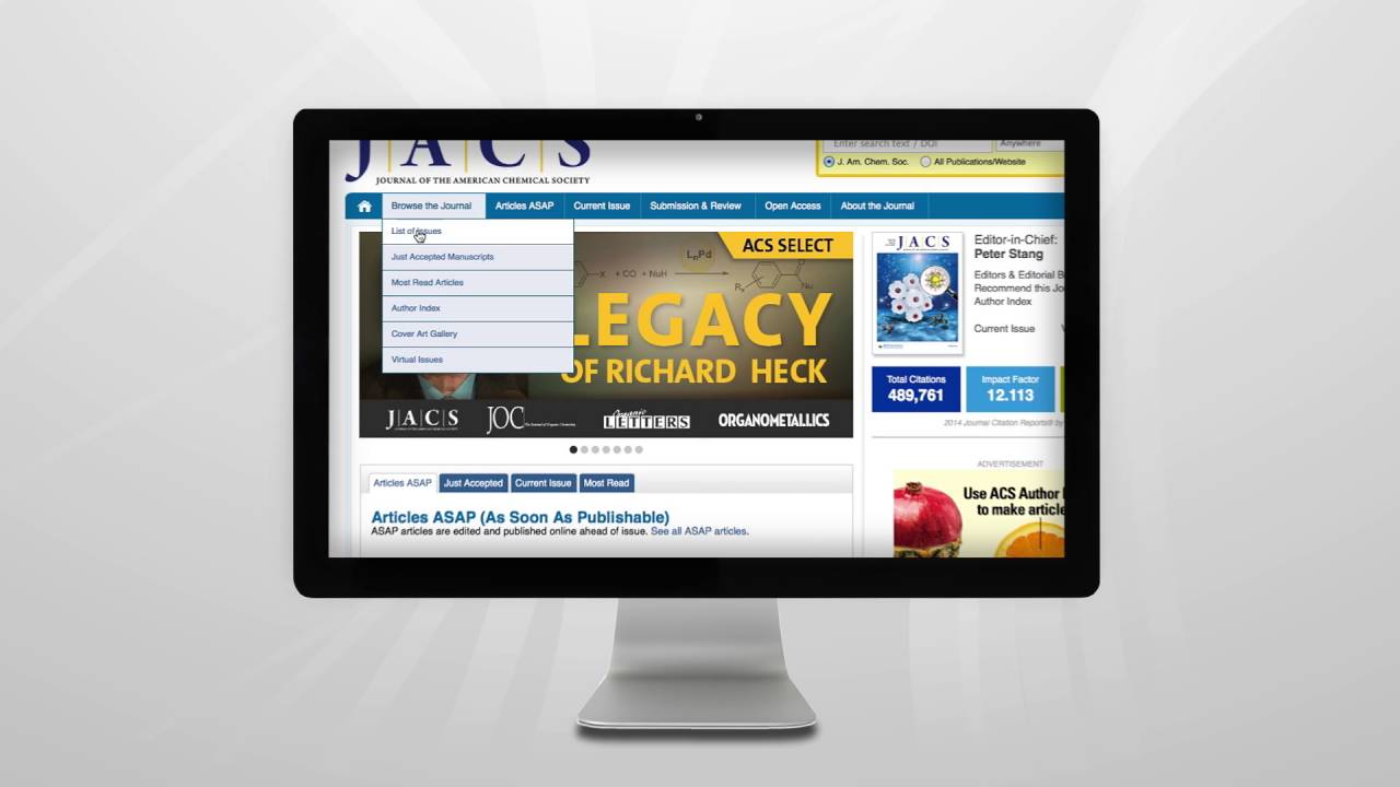 acs journals database tutorial youtube