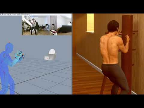 Testing ipisoft, dual kinects, wooden dummy animation
