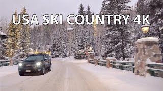 USA Ski Country 4K  Colorado Scenic Drive