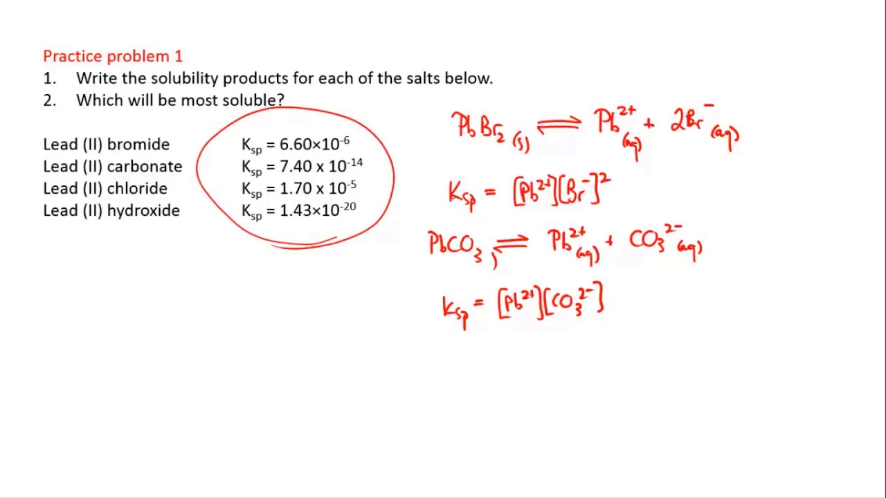 Ksp - compare solubility worked example | Equilibrium | meriSTEM