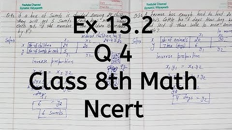 Ex 13.2, Q 4, Chapter 13, Direct and Inverse Proportion, Class 8 Math