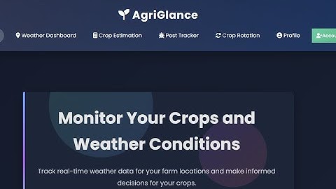 AgriGlance: Smart Farming Platform