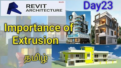 Revit, what is Extrusion | day23 | full tamil tutorial #tamil