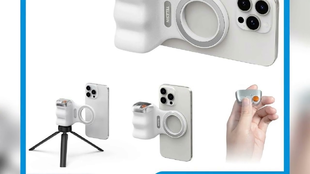 A must-have product! TELESIN Magnetic Phone Camera Shoot Hand Grip Phone Holder Shooting Aid Remot