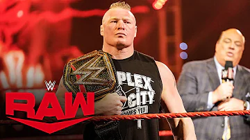 Paul Heyman's WrestleMania prediction for Brock Lesnar: Raw, March 30, 2020